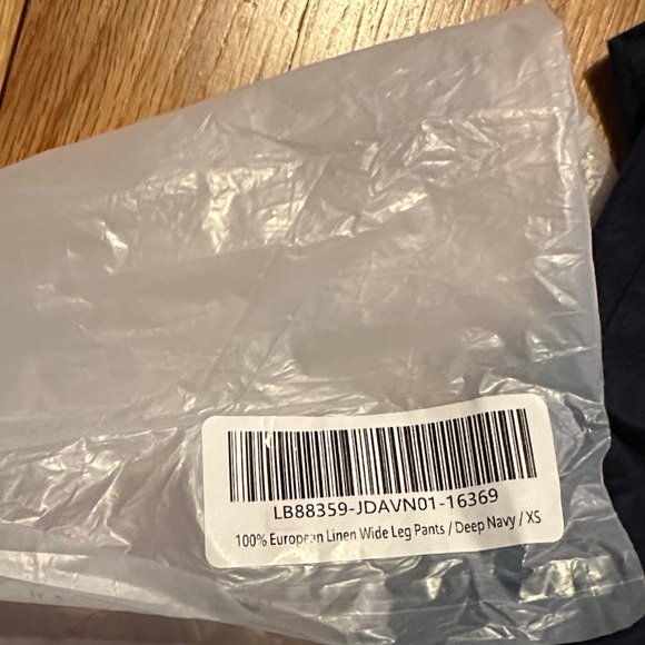 Quince Women's Wide Leg Navy Blue 100% Linen Pants - Picture 3 of 13